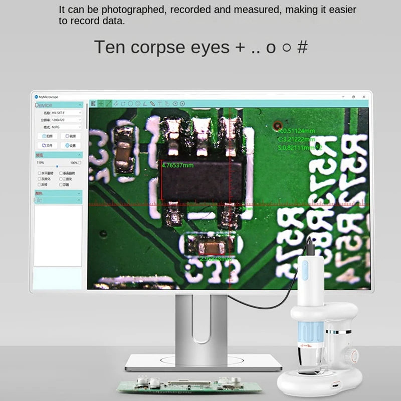 1Set 1080P WIFI Digital Microscope 50X-1600X Portable Microscope White With Dual LED Light Support PC Computer Phone