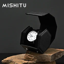 MISHITU Single Watch Storage Bag Premium PU Leather Travel Watch Packaging Bag Watch Gift Bag Portable Storage Bag Wrist Watch