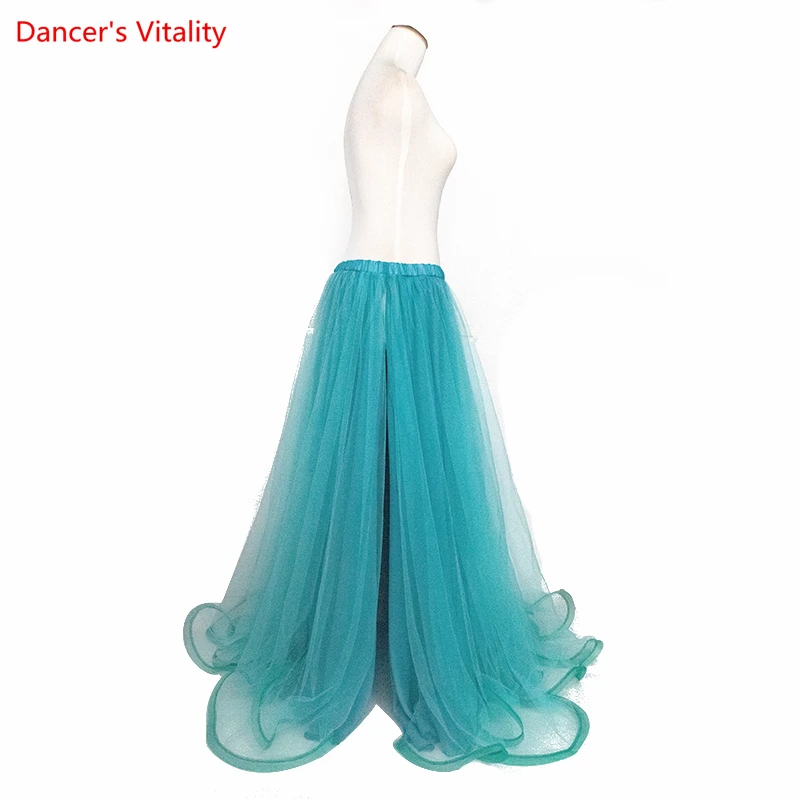 Belly Dance Skirt New Yarn Skirt Fairy Adult Children\'s Long Skirt Sexy Big Swing Skirt High-End Custom Balroom Dance Skirt