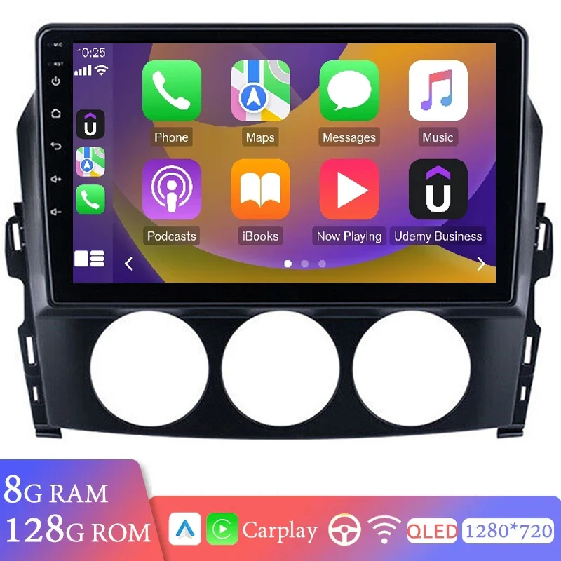 2DIN Android 14 For Mazda MX-5 MX5 2005 2006- 2015 Carplay Car Multimedia Player GPS DSP WIFI 4G Navigation Autoradio Auto Radio