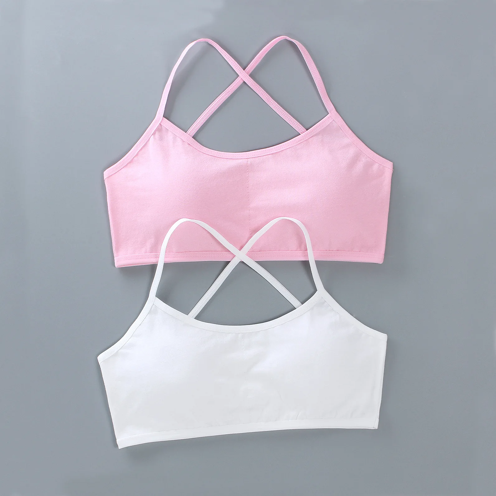 1pc Teenage Girls Tops Underwear Young Children's Maiden Cotton Soft Training Bras Developed Kids Sports Bra Lingeries 8-16Years