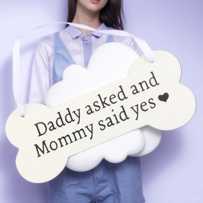 

Wooden Pet Ornament Dog Bone Shape Holiday Photo Prop Wedding Decoration Asked Mommy Said Wooden Craft Hanging