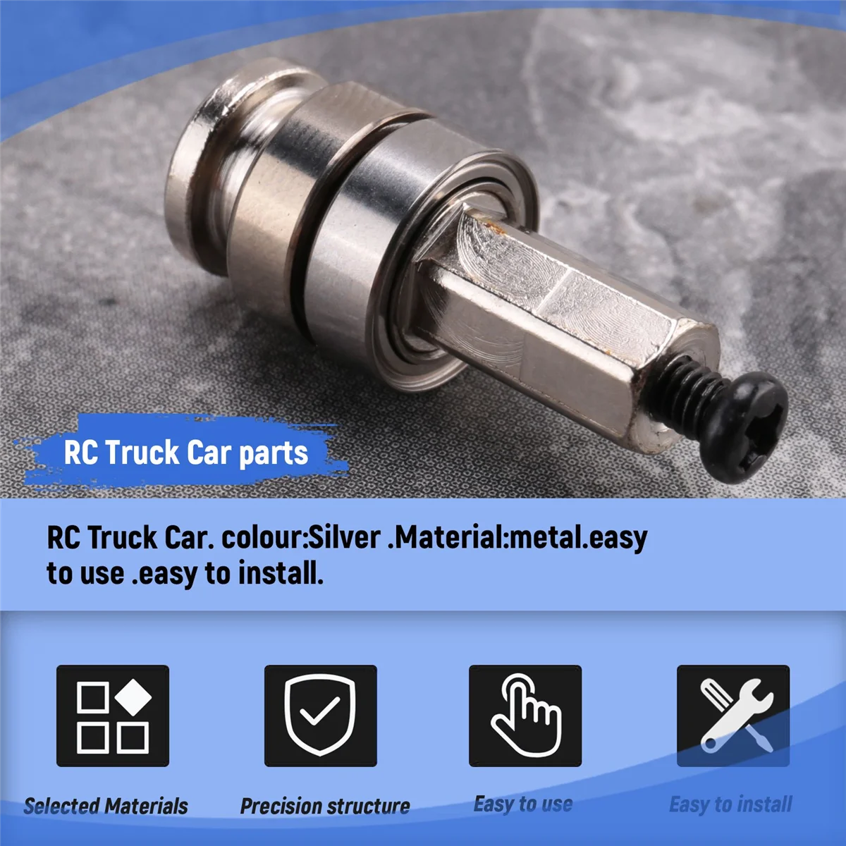 

Highly Recommended 5Mm Metal Combiner Wheel Hub Hex Adapter with Bearing for D12