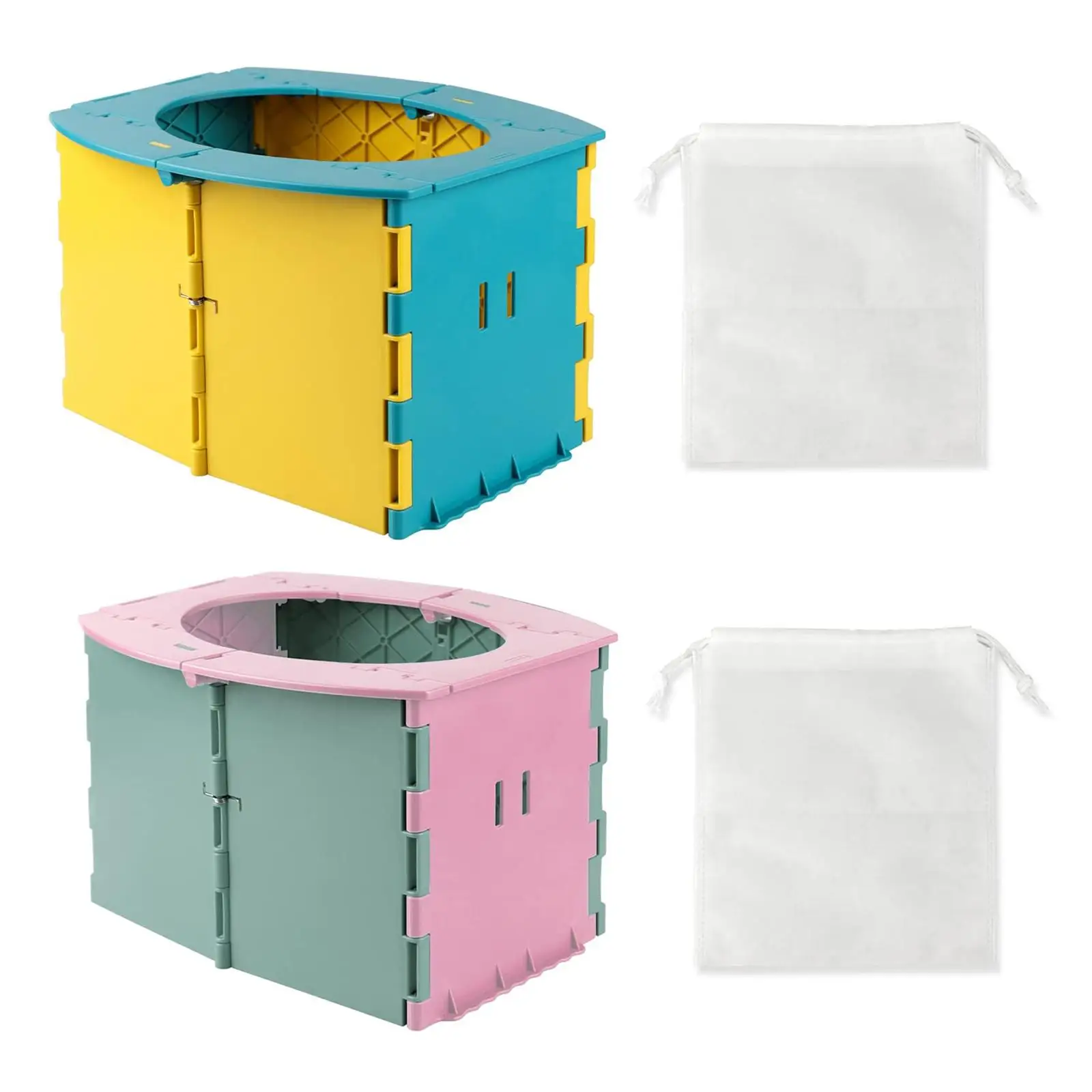 Lightweight Travel Toilet, with Replacement Bags Potty Chair Car Toilet,