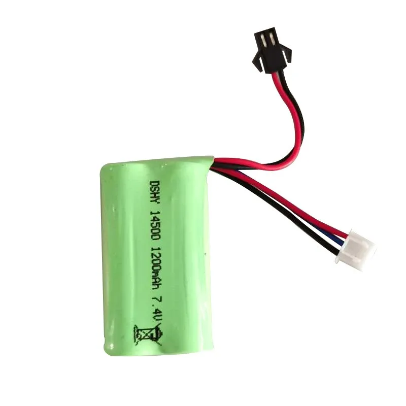 14500 بطارية ليثيوم 7.4 فولت لعبة تسلق السيارة التحكم عن بعد على الطرق الوعرة مركبة SM-2P XH-3P موصل بطارية ليثيوم حزمة مزدوجة #3