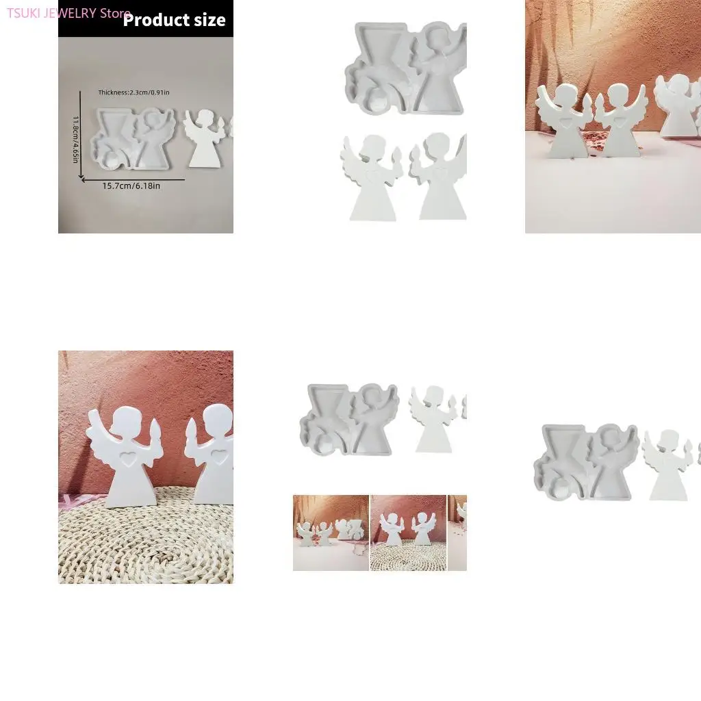 

62KE Silicone Molds for Craft Enthusiasts Gypsum Boy and Girl Figurines Mould High Temperature Resistant Jewelry Mould