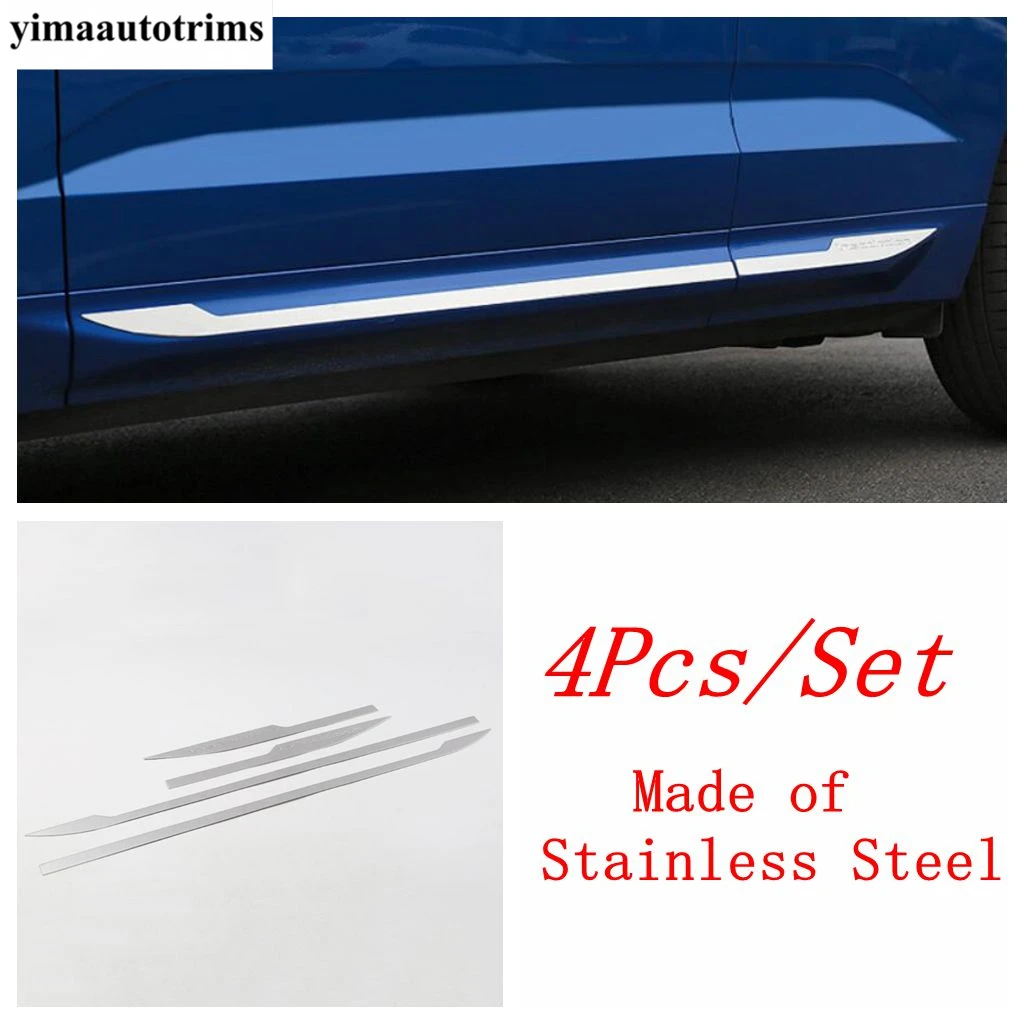 Car Side Door Body Guard Strip Protector Decoration Cover Trim For VOLVO XC60 2018 - 2024 Stainless Steel Accessories Exterior