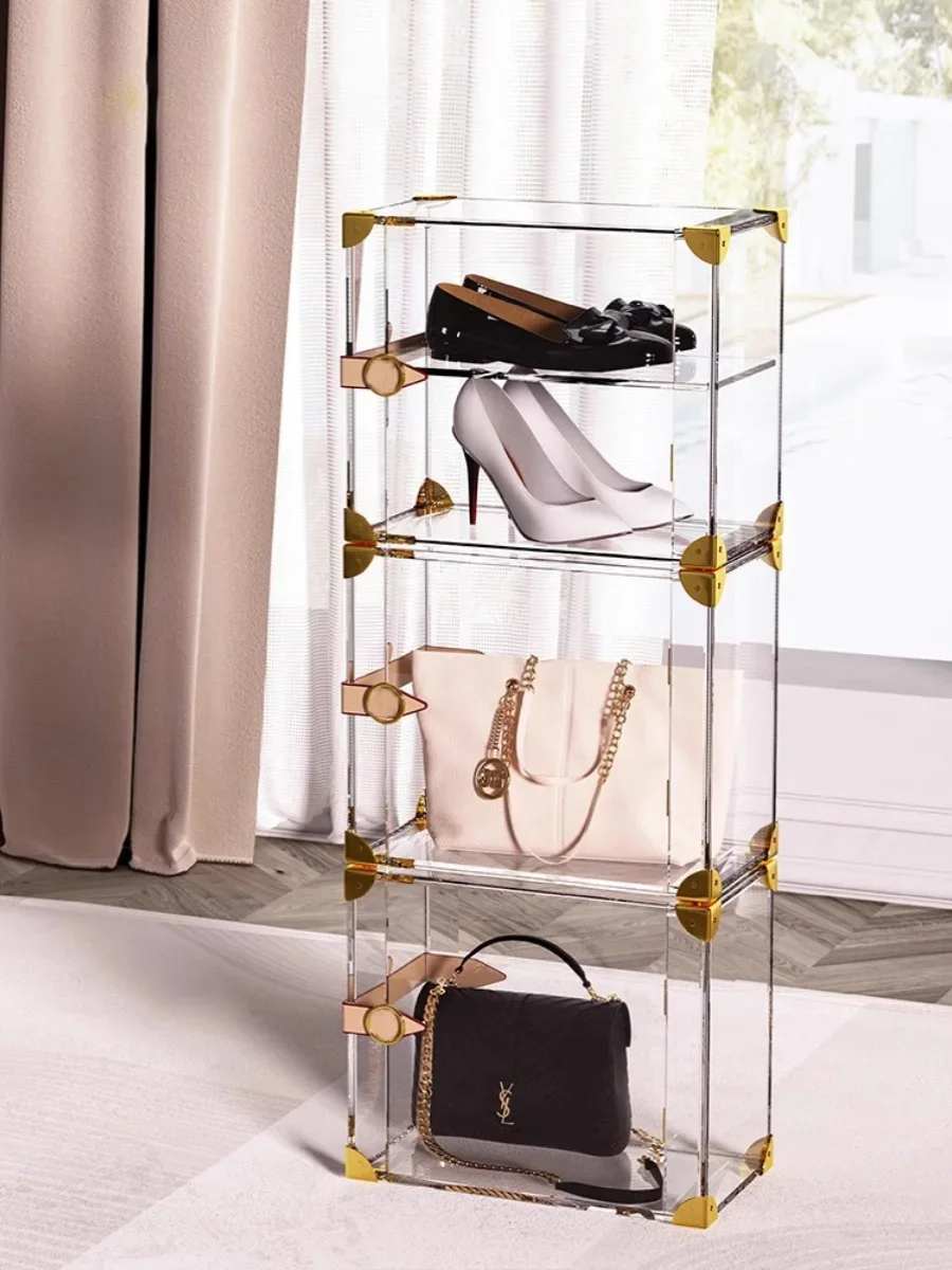 [Luxury Storage] Acrylic Bag Storage Box Wardrobe Dustproof Storage Rack Transparent Display Cabinet