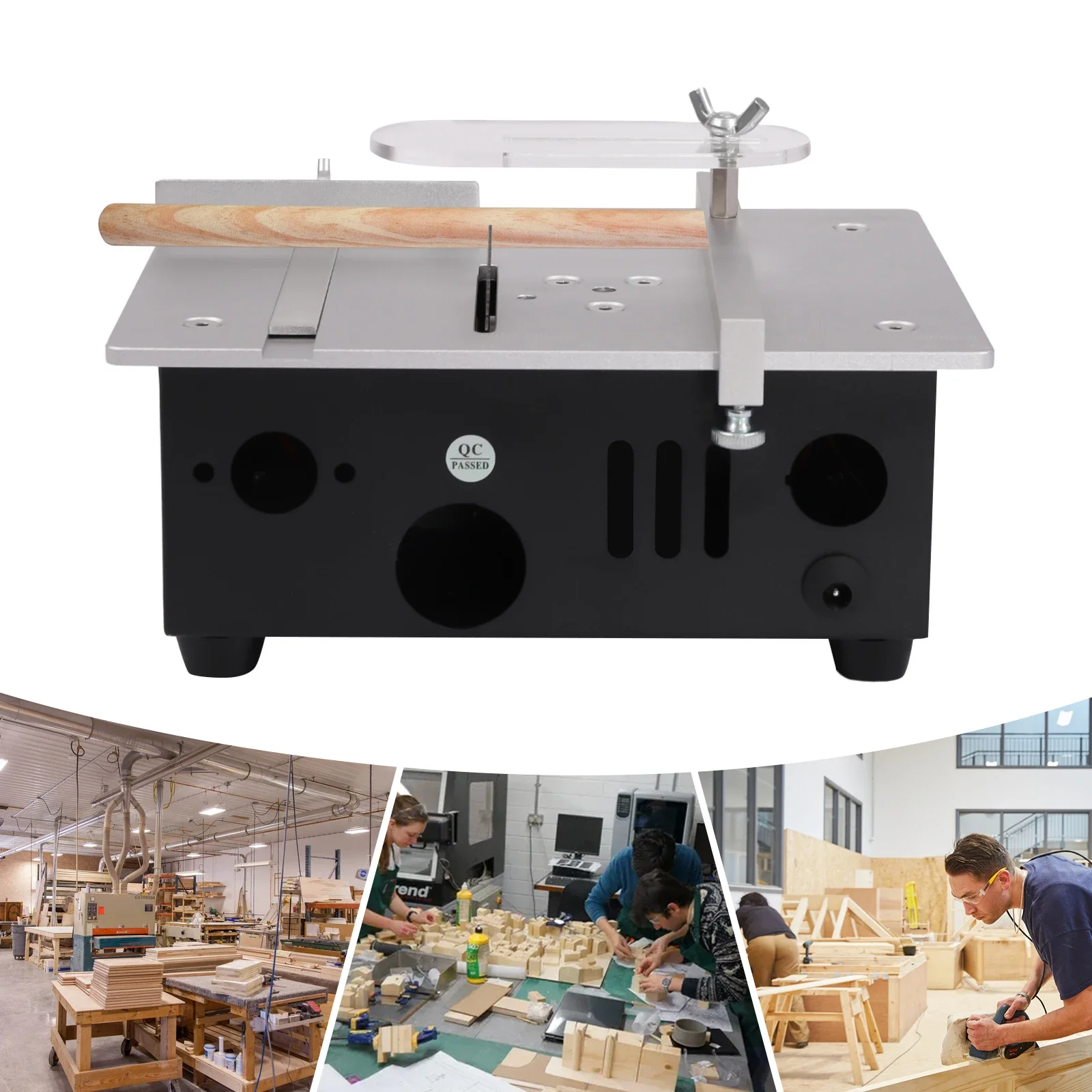 DIY Cutting Tool Table Saw Mini Woodworking Cutting Machine Electric 96W Circular Grinding Wheel