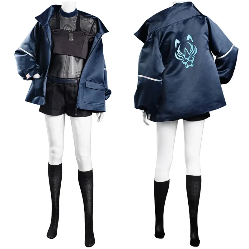 

LOL KDA Groups Akali The Rogue Assassin Cosplay Costume Coat Vest Outfits Halloween Carnival Suit Men Women Autumn Uniform D MN9