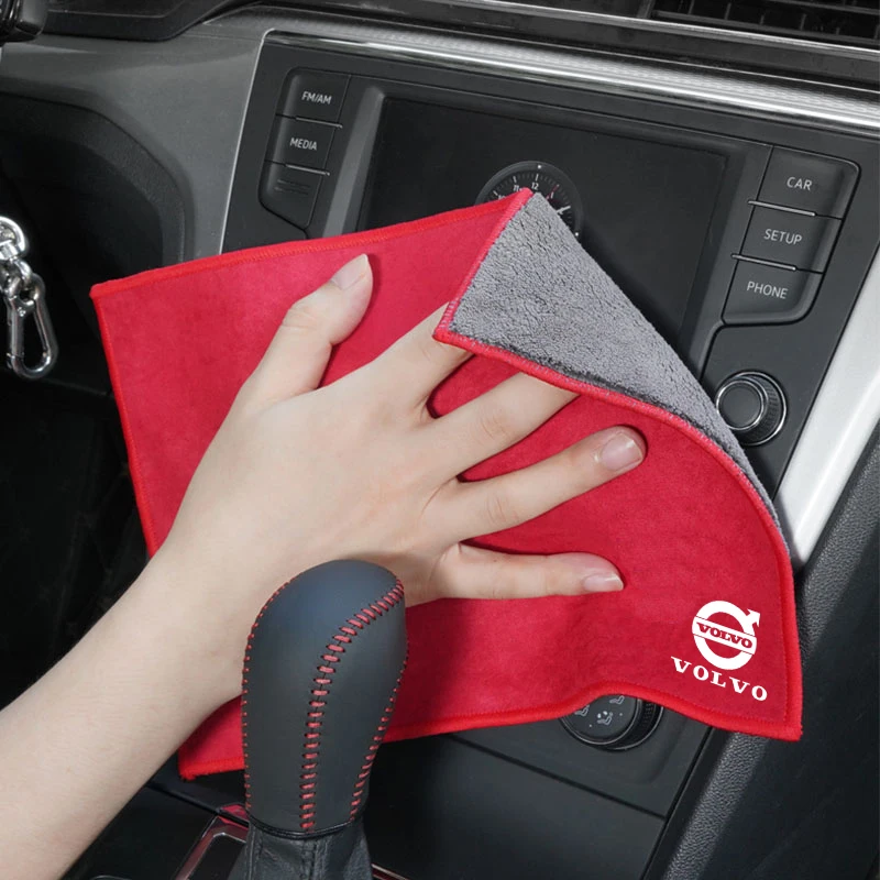 غسيل السيارات منشفة من الألياف الدقيقة تنظيف فرشاة ناعمة أدوات العناية بالسيارات لفولفو ES90 EC40 EX40 EM90 XC90 V90 V60 XC60 V40 S80 S60 S90 C4 #5