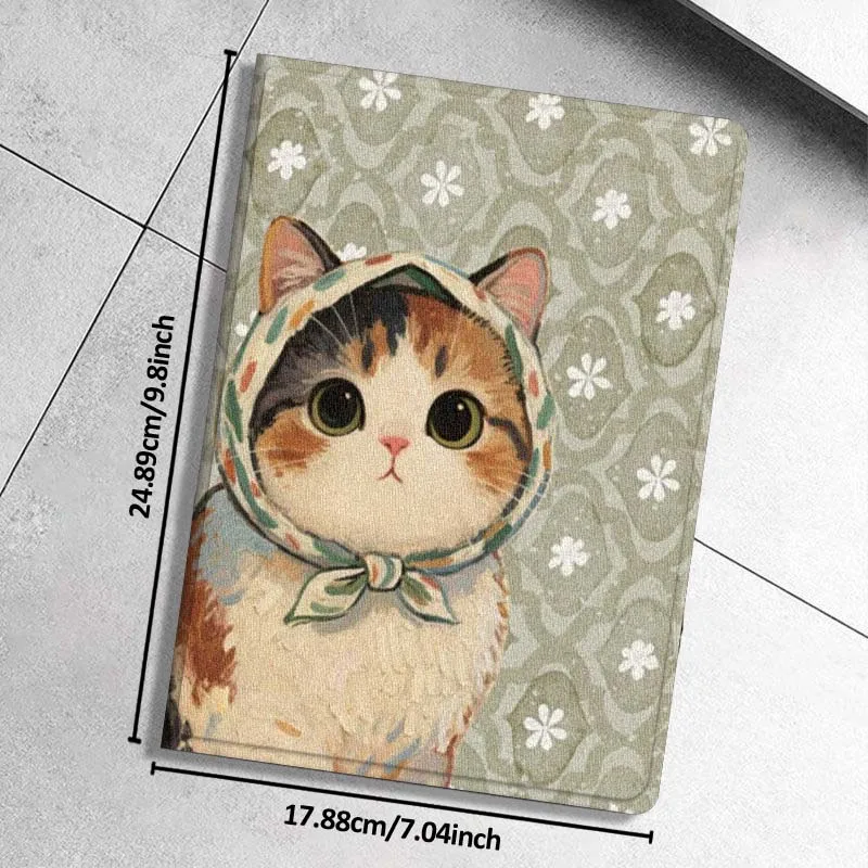 خمر القط الكرتون نمط لباد برو 10th 11th 5th 6th 7 8 9 2 gen 11 13 M4 M5 10.2 9.7 12.9 10.5 10.9 بوصة اللوحي