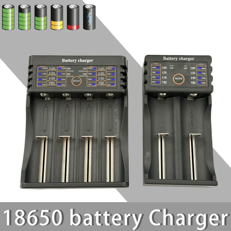 18650 lithium battery charger No.5No.7 intelligent universal 26650 fully charged self stopping strong light flashlight dual slot