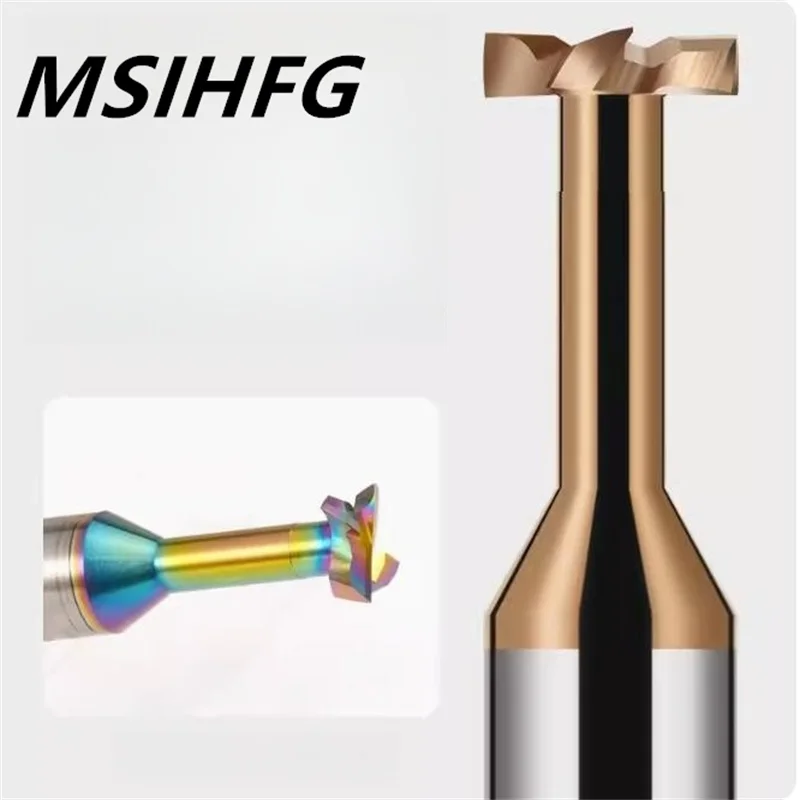 HRC55 T Slot End Mill Shank Milling Cutter  Tungsten Carbide CNC Router Bit TiCN Coated Mini Milling Cutter