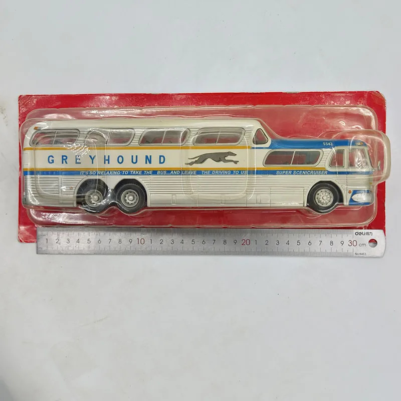 Diecast in stock 1:43 Scale Ixo GREYHOUND SCENICRUISER 1956 American Sightseeing Bus Model Alloy Model Finished Collection Gift