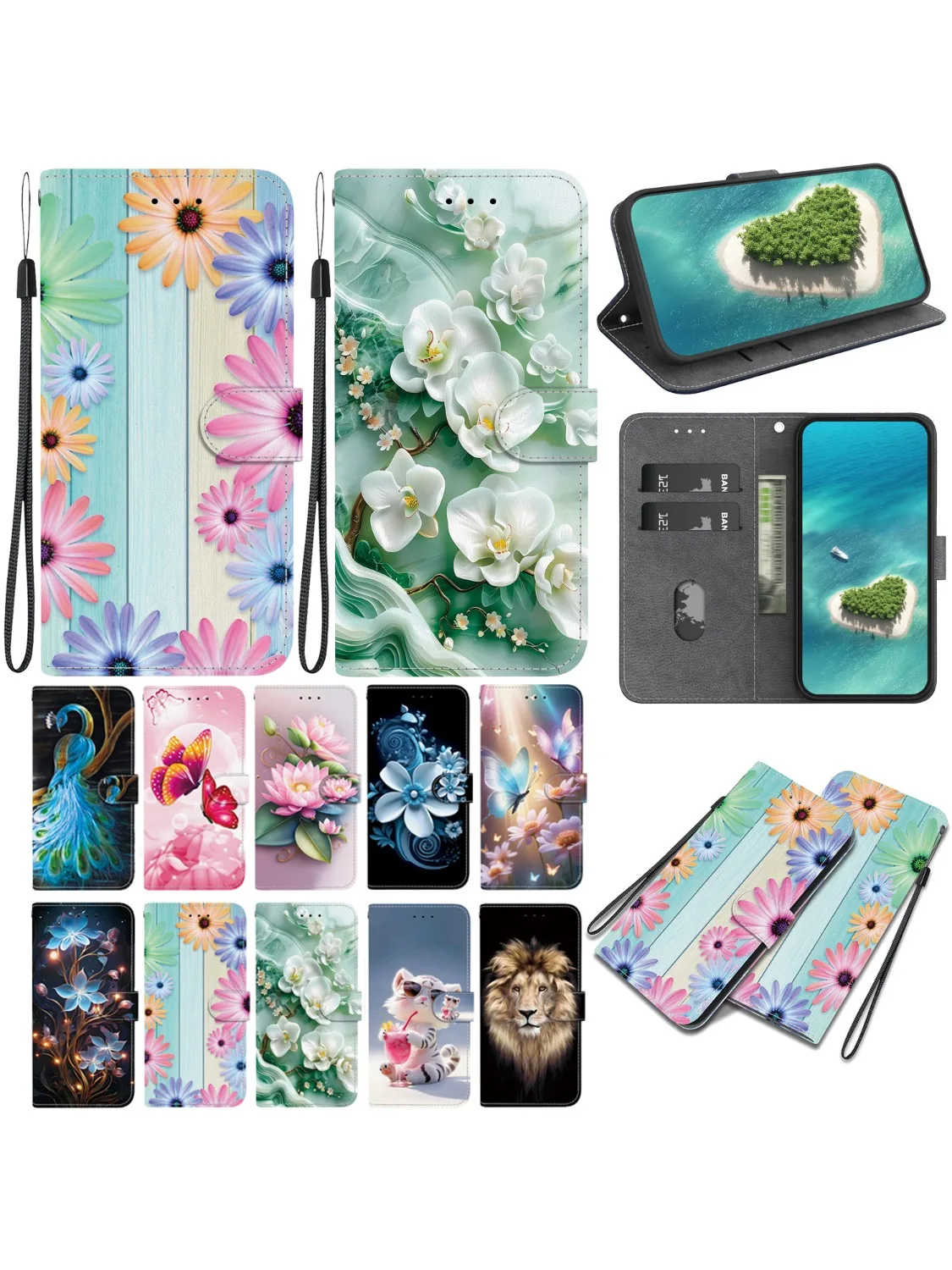 Leder Flip Wallet Cases für Sony Xperia 10 5 1 VII III V VI 2024 2023 10 Plus L3 L4 XZ3 Wallet Stand Phone Cover