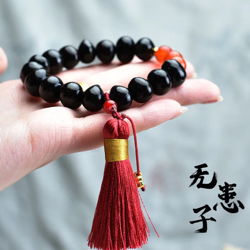 الطبيعية غير المؤذرة الطفل بودي الجذر الأصلي البذور سلسلة DIY بها بنفسك اليد الملتوية إصبع لينة الصلاة القديمة شرابة اللعب الثقافي Wo #2