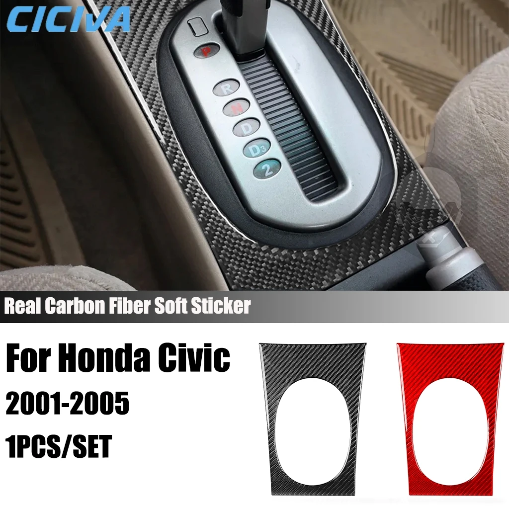 

Автомобильные аксессуары из углеродного волокна, центральная шестерня, модифицированная внутренняя отделка, наклейка для Honda Civic 2001, 2002, 2003, 2004, 2005,
