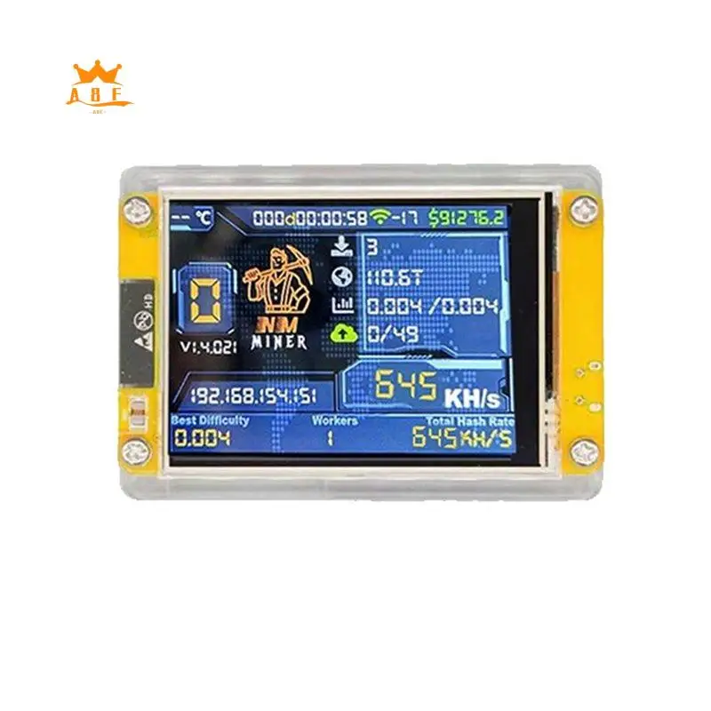 

A08E-Upgrade Nmminer Nerdminers 645KH/S с частотой хайпера 645KH/S, 3,4-дюймовым смарт-дисплеем, для майнинга Bitcoin Crypto Solo Lottery Miner Nerdminers