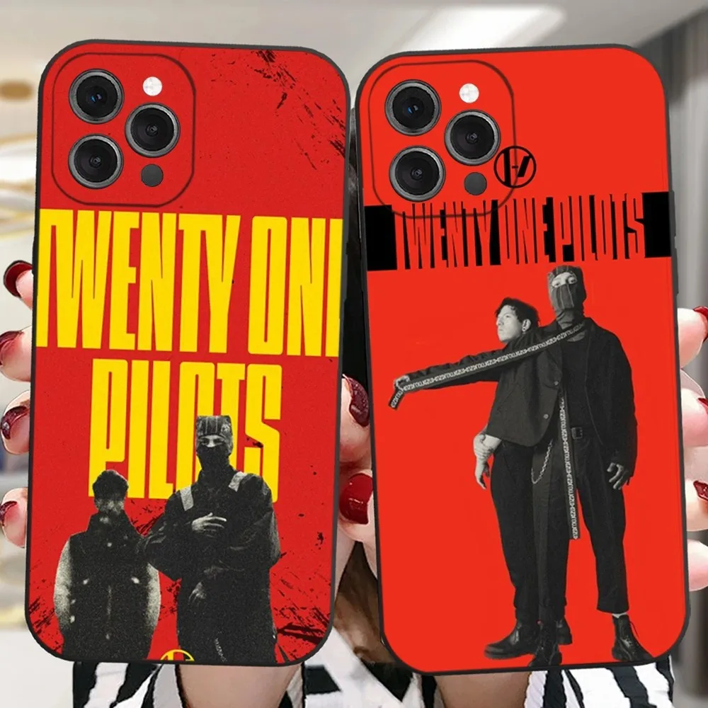 T-Twenty One Pilots  Phone Case For iPhone 16,15,14,13,12,11 Plus,Pro,Max,XR,XS,X,7,8 Plus,SE,Mini Silicone Soft