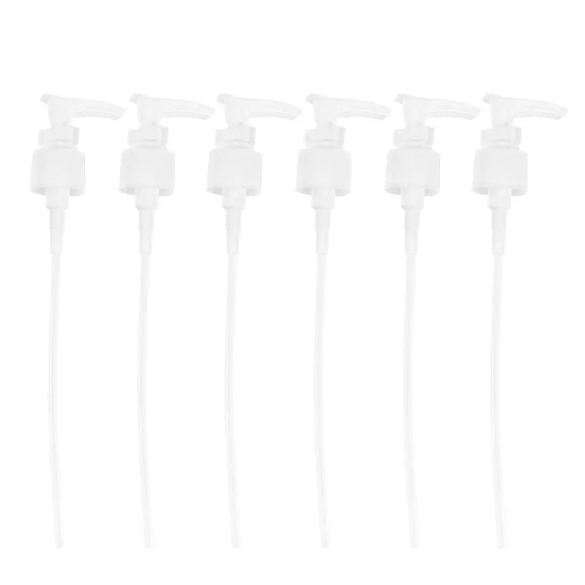 

6 Pcs Press Pump Head Bathroom Accessories Handwashing Fluid Lotion Dispenser Shampoo Bottle Pump Replacement Plastic Safe