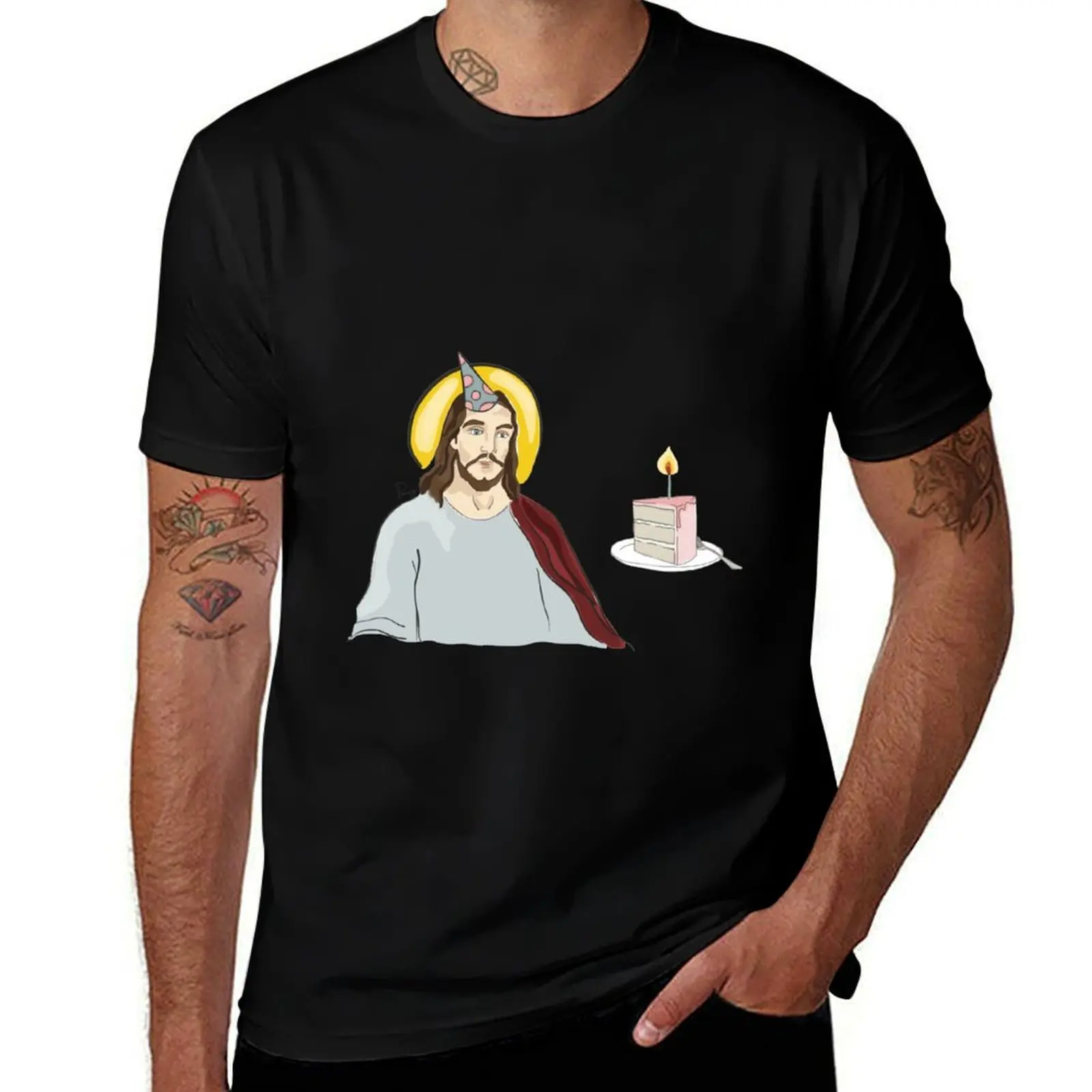 

Birthday Jesus T-Shirt kawaii clothes oversized graphic tee summer shirt mens clothing
