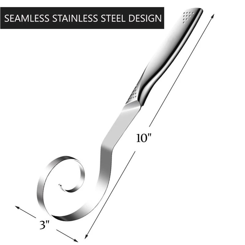 ABRW-خفق العجين الدنماركي - أداة خفق سلسة من الفولاذ المقاوم للصدأ لخبز العجين المخمر والبيتزا والمعجنات وخفق الكيك
