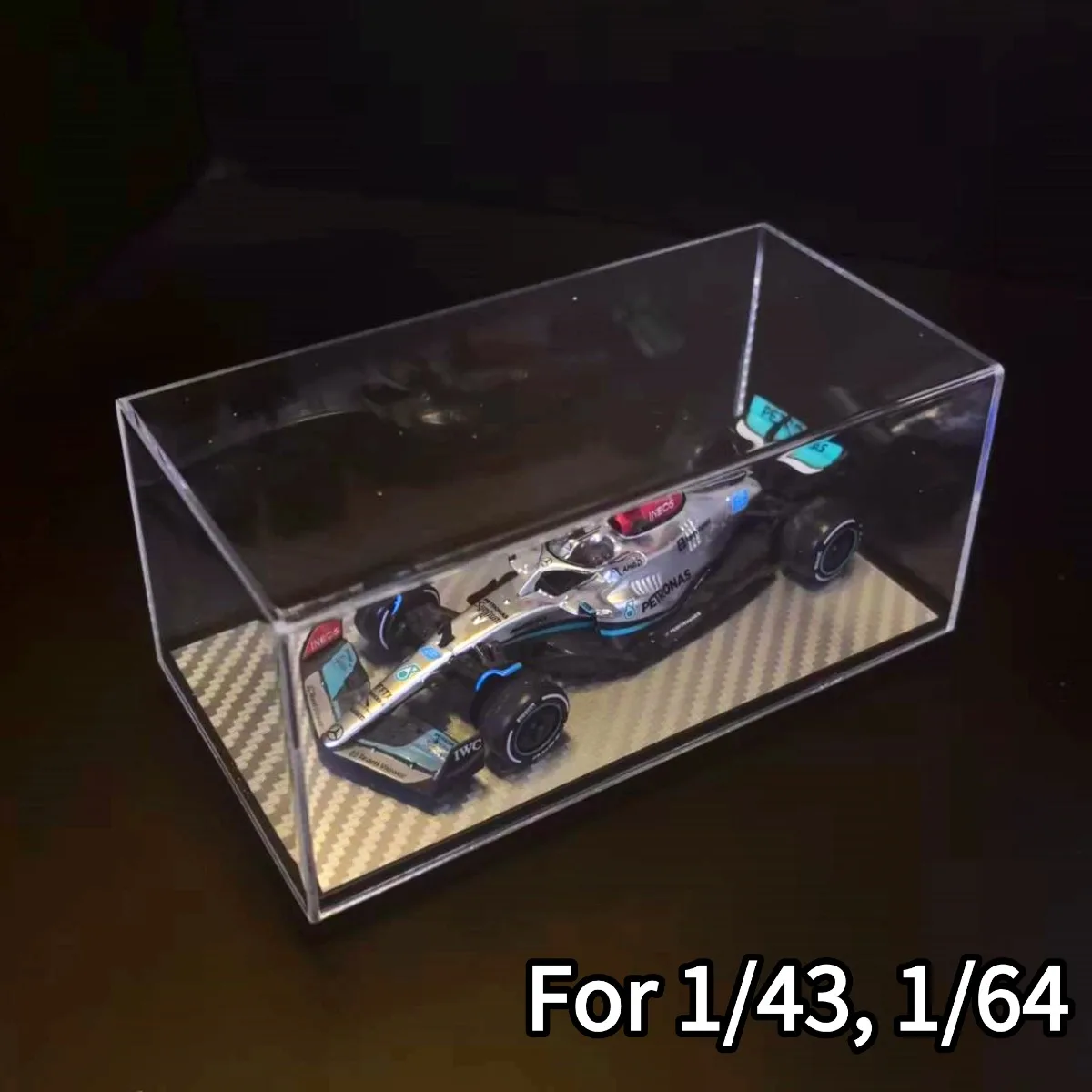 Acryl Display Box 5.8 "x2.8" voor Schaal 1:43 1:64 1:87 Auto Model Collectible Storage Case Figuur miniatuur DIY Gebouw Diorama