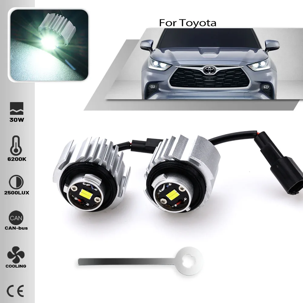 2X LED L1B front fog Light bulb For 2020+ Toyota Highlander Yaris IV Corolla Cross Corolla E210 Prius C-HR Canbus driving light