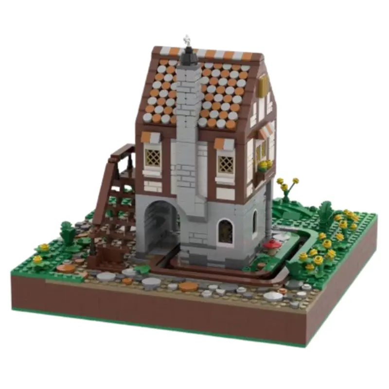 Spot MOC-215807 220771 boulangerie médiévale et maison bricolage assemblage de petites particules bloc de construction jouet modèle coffret cadeau ornements