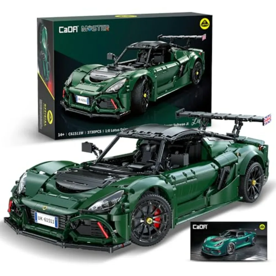 

Коллекционная статическая модель суперкара Lotus Exige Cup 430 в масштабе 1:8, 3730 деталей, 53,8 см, для взрослых 14+, черный и красный цвета