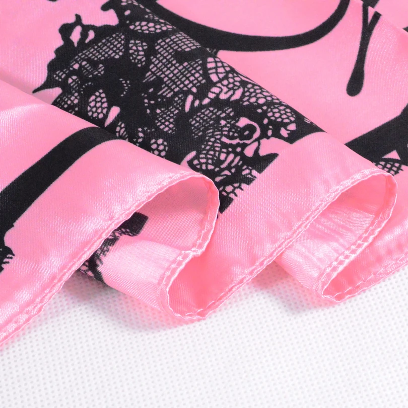 Brand Black Pink Women Silk Scarf Shawl Printed Fashion Lace Floral Print Square Satin Scarves Hijabs Elegant Neck Head Scarf