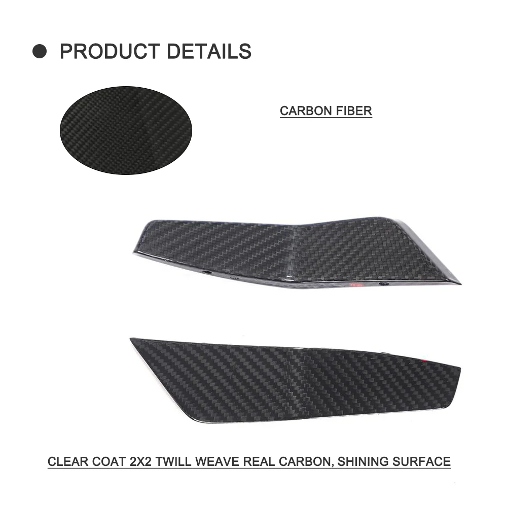 Prepreg Dry Carbon Car Front Bumper Canards for Audi RS6 RS7 C8 Sportback 2020 2021 Car Front Flaps Air Vent Splitter Fins - view 6