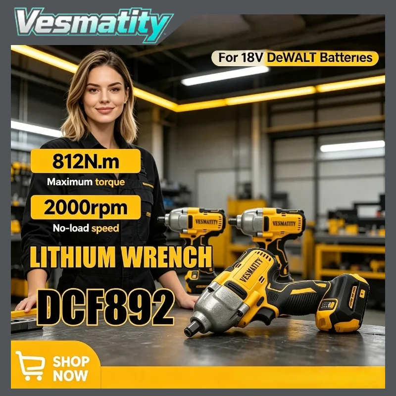 dcf892-high-torque-812nm-cordless-impact-wrench-1-2-inch-2000rpm-stepless-speed-power-tool-for-dewalt-battery