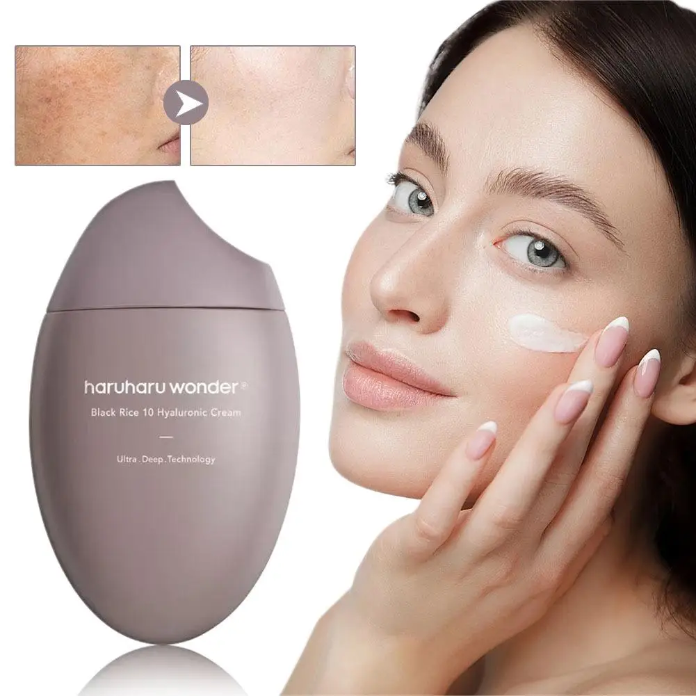 Crema de 50 ml con Ácido Hialurónico, Retinol y Arroz Negro, Blanqueadora, Hidratante, Reduce Arrugas, Fórmula Natural para Todo Tipo de Piel