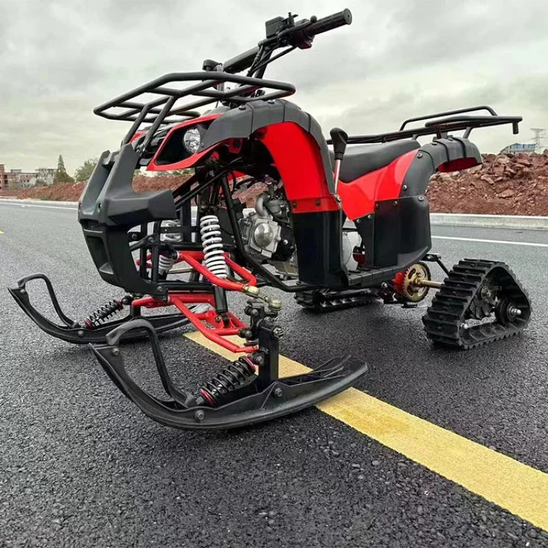 (Sea shipping) Automatic transmission 125cc horizontal bar four-stroke air-cooled kids electric snowmobile view 5