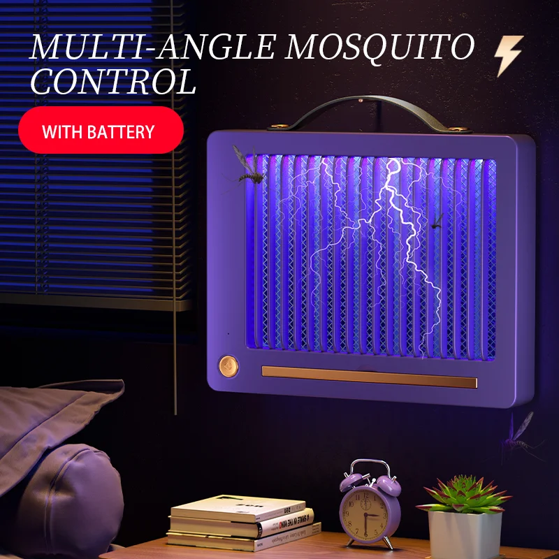 Wall Mounted Electric Mosquito Killer Fly Insect Trap Lamp LED Bug Zapper Noiseless Mosquito Insect Killer For Home Outdoor