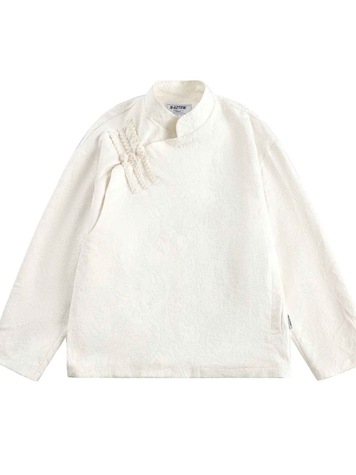 

Retro Embroidered Stand Collar Jaet Men's Women's Slanted Button Casual Couple's Coat Trendy Autumn Spring Chinese Sle