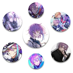 Anime Project SEKAI Round Pins Kamishiro Rui Cartoon Badges Handmade Tinplate Brooch for Backpack Clothes Chest Ornament Gifts