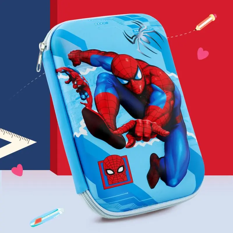Marvel The Avengers Spiderman Iron Man bolsa de lápices de dibujos animados creativa regalo película de animación personalizada estuche de lápices multifuncional