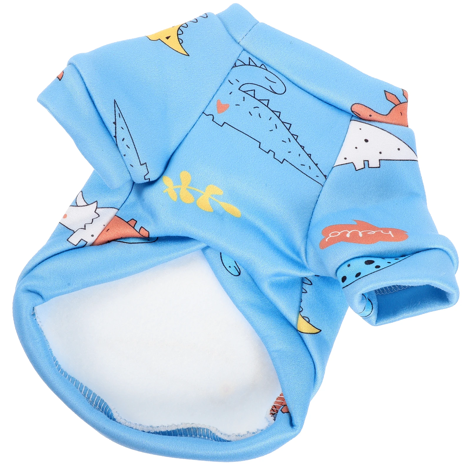 

2PCS Pet Clothes for Dogs Cats Winter Costume Cartoon Printed Fleece Lined Warm Clothing Small Puppy Outfit Comfortable Anti