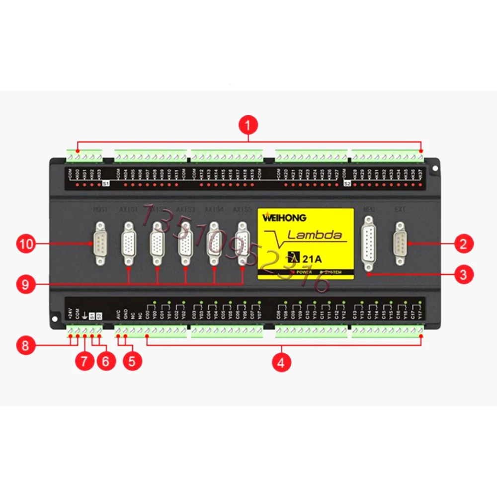 Weihk نظام 5-محور Pci-e ، نك البلازما بطاقة التحكم Pm95a + لامبادا 5s ، وتستخدم لآلة قطع البلازما نبض + الاتجاه