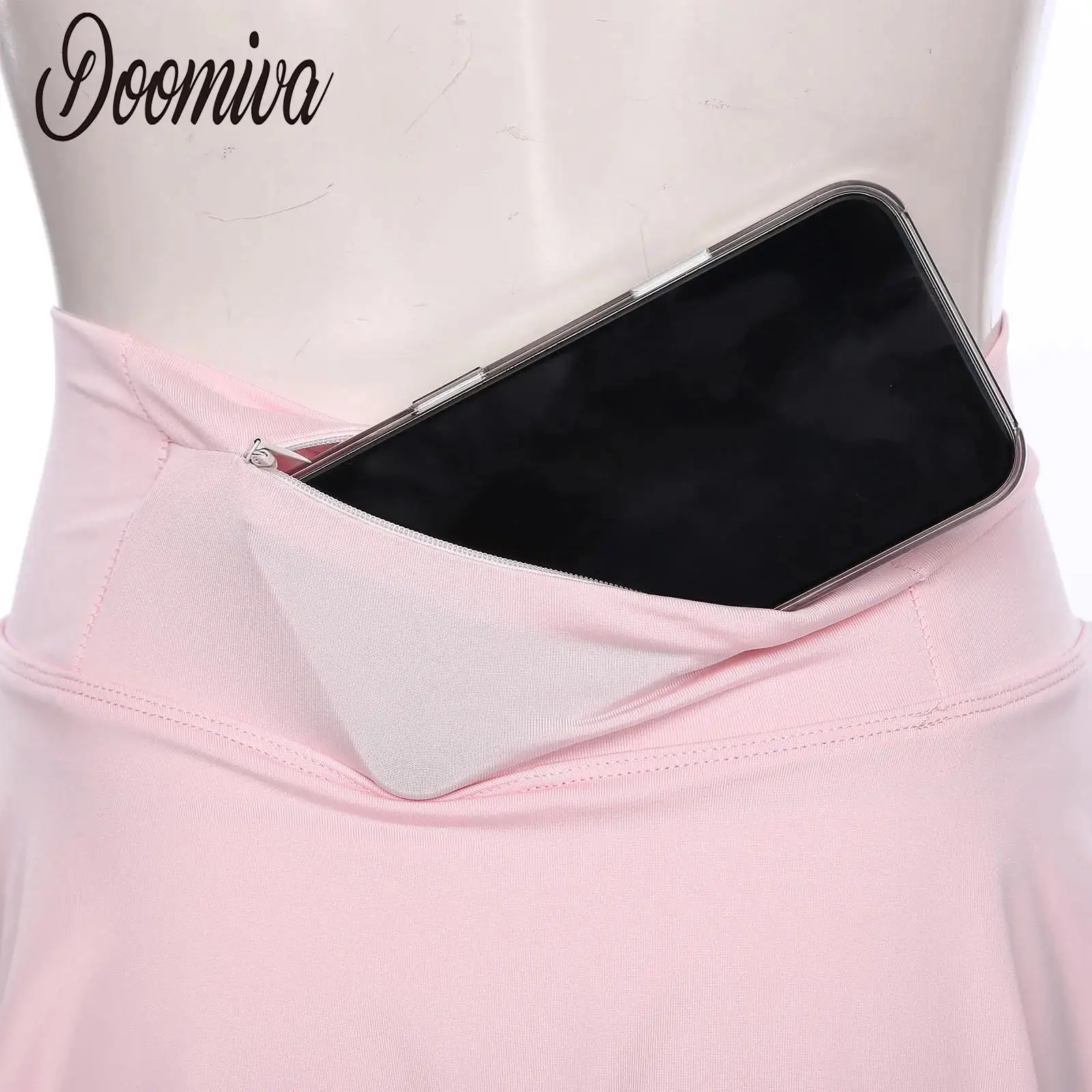 

Women's Tennis Golf Badminton Skirts Running Sportwear High Waist Pleated Skirt Summer Sports Skort Skirt with Built-in Shorts