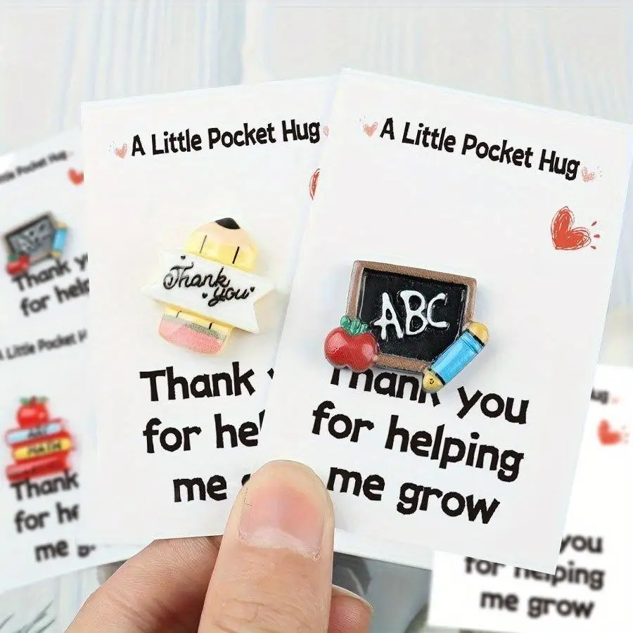 1/5/10/20/50/100pcs Teacher Appreciation Gift Set with Inspirational Thank You Card, Resin Pen Holder, Pencil, Book, And Other S