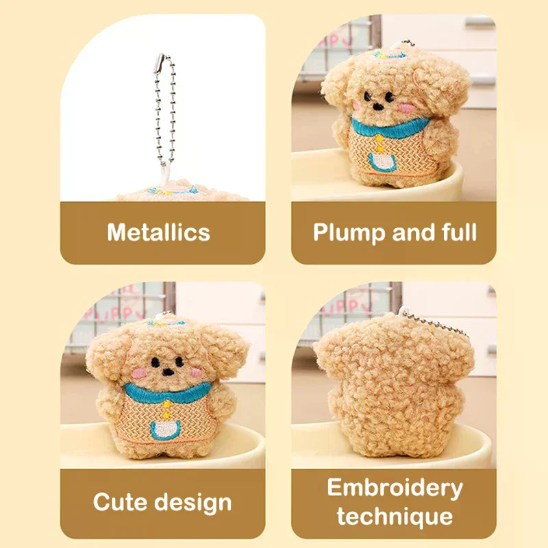 Kawaii المفاتيح قلادة أرنب جرو الدب معلقة أفخم الحيوان على ظهره اكسسوارات سيارة مفتاح سلسلة حقيبة قلادة الأطفال هدية