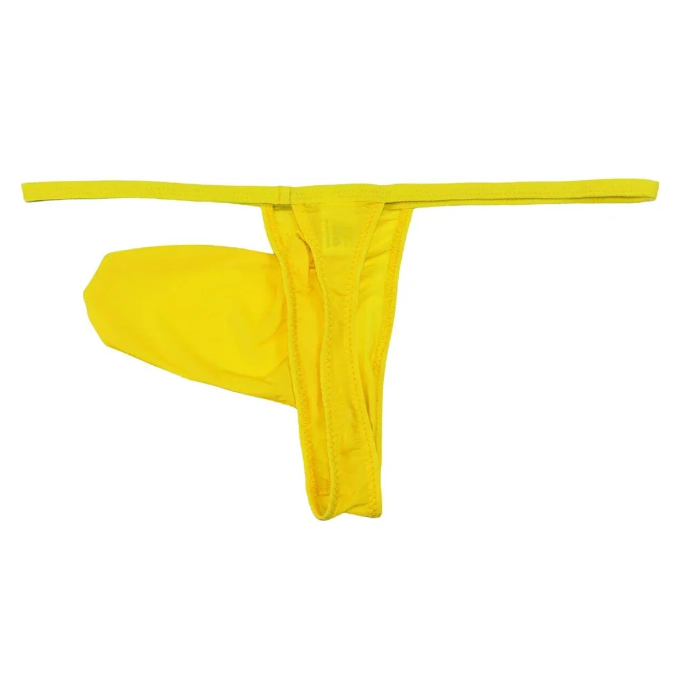 

Men's Sexy Bikini Briefs Low Waist G-String Thong Panties Exposed Butt T-Back Underwear Homme Underpants Erotic Lingerie