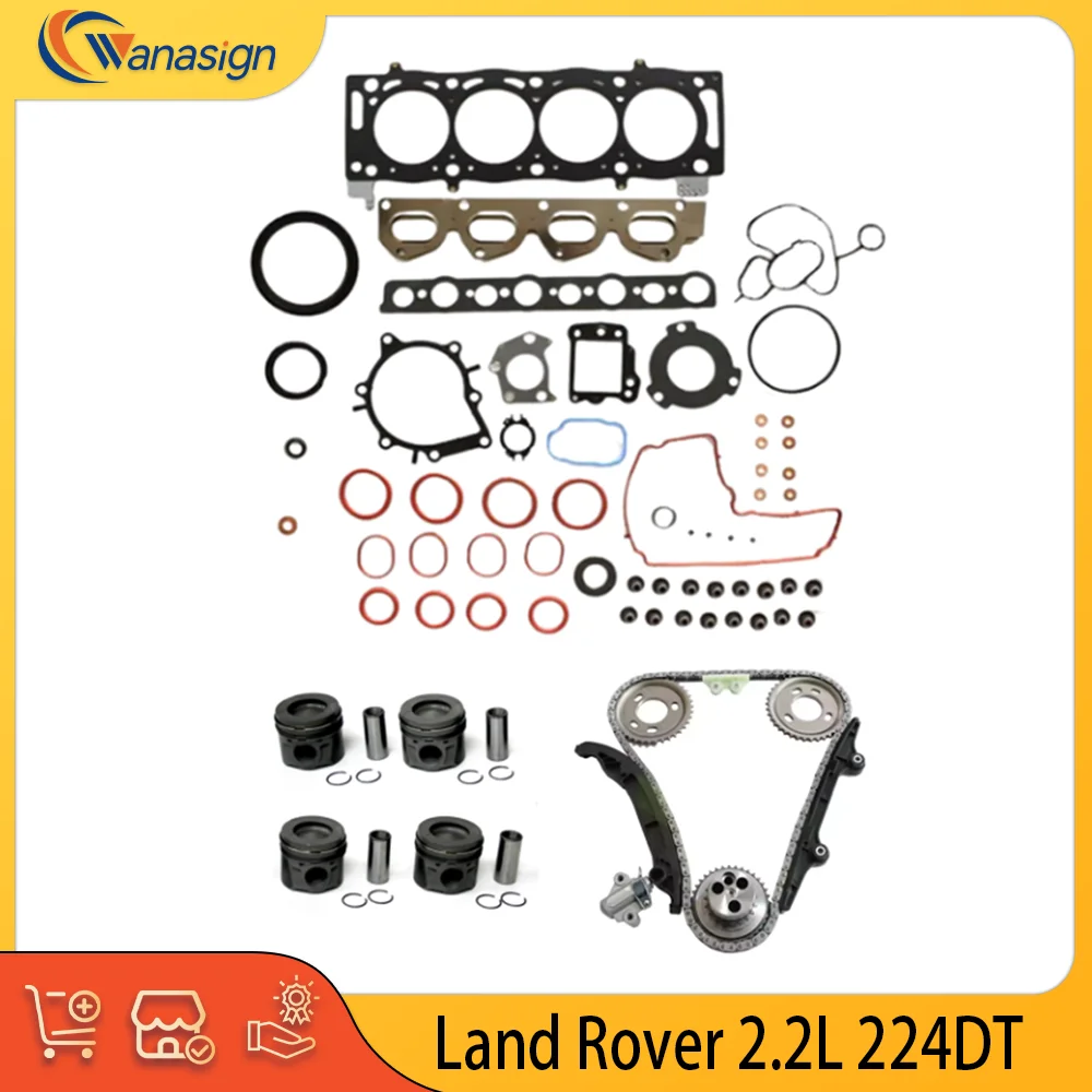 AUTO ENGINE PARTS Cylinder Head Gasket Set Timing chain kit Piston kit For JAGUAR LAND ROVER 2.2 HDI DIESEL 2006-2024