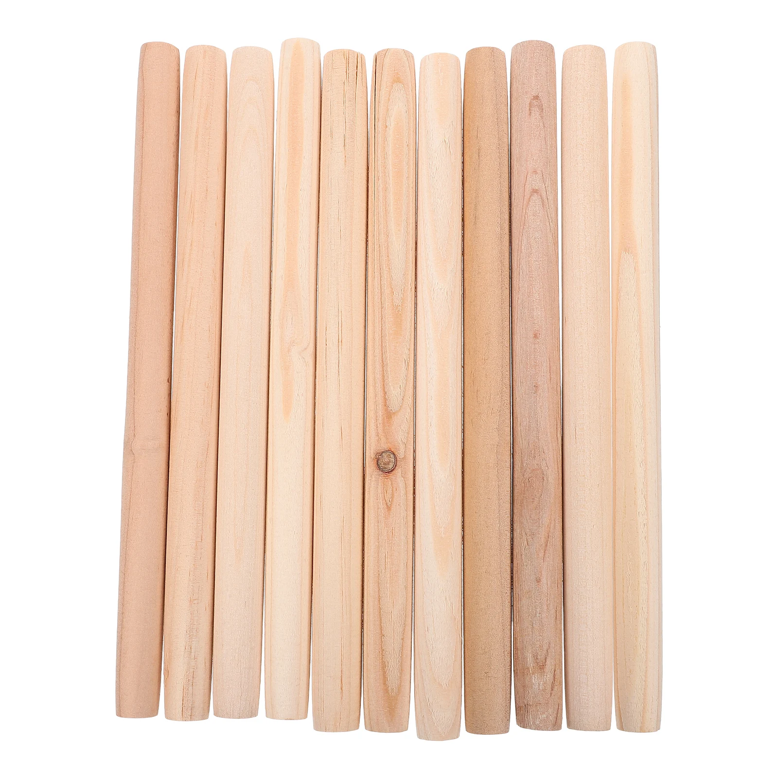 

10 Pcs Wooden Stick Clothes Rod Doweling Unfinished Hardwood Craft Sticks Split Wood Tools Hardwood Dowels Parts