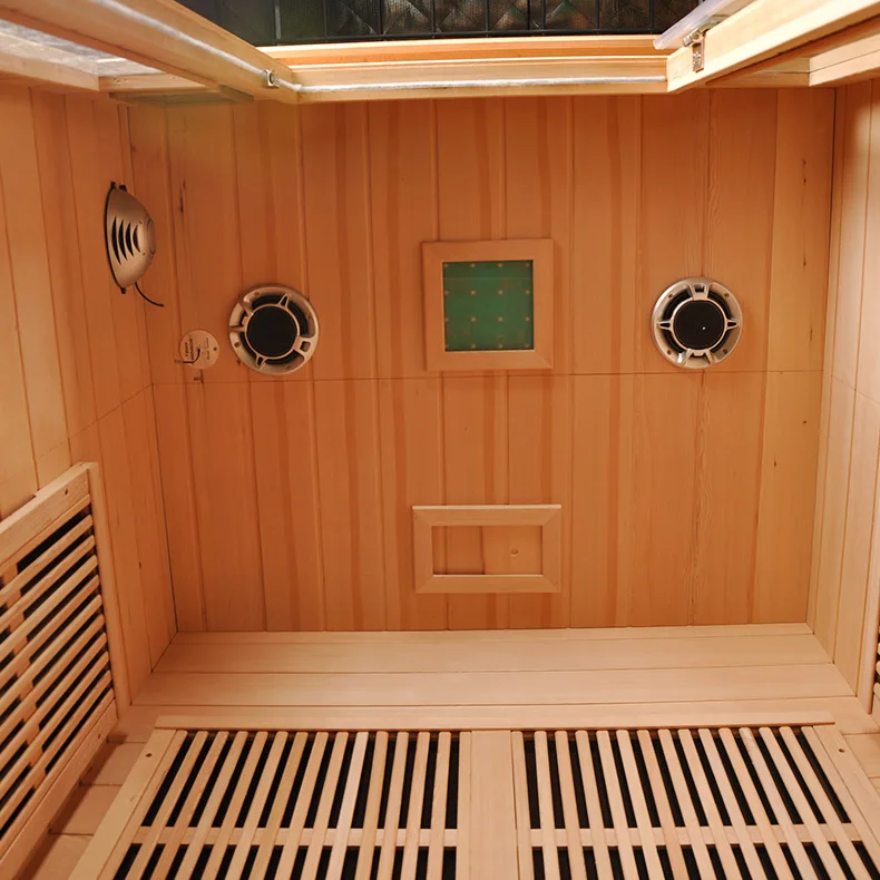 Carbon board room double large glass steam room household mobile light wave sauna commercial steam box with complete