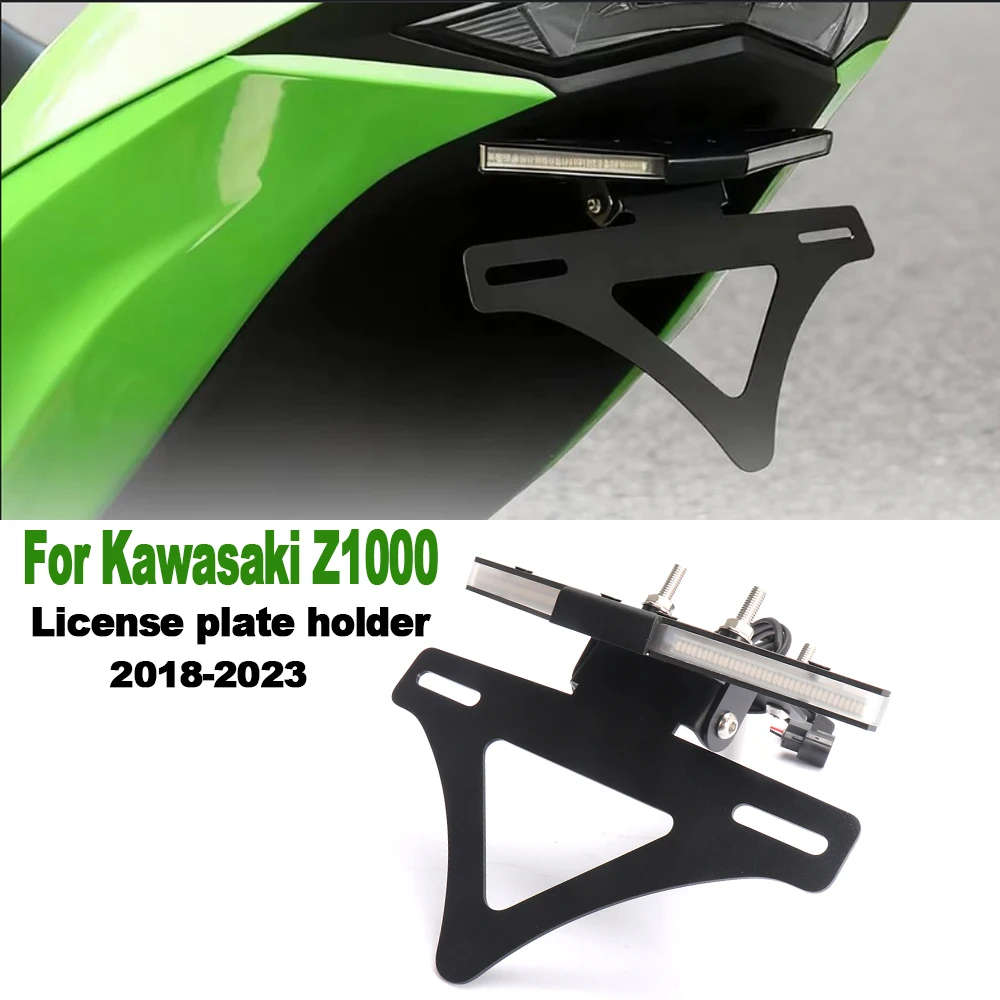 

﻿ For Kawasaki Z1000 Z1000 2018 2019 2020 2021 2022 2023 Motorcycle Rear License Plate Mount Holder and Turn Signal Light